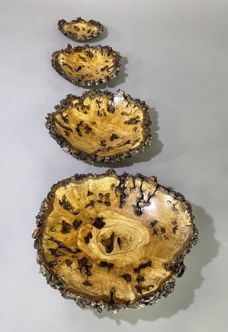 Burl Nested Bowls/Platters  6" - 12"