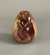 Figured maple vase 4" wide x 6" tall