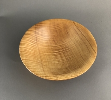 Curly maple bowl 9.25" x 2.5"
